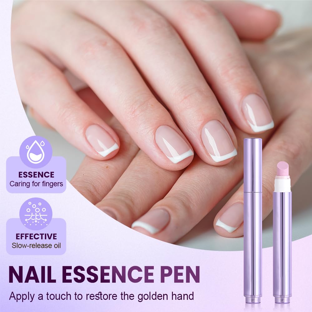 2-in-1 Cuticle Oil Pen & Pusher with Ceramic Tip – Sassy Tip Cuticle Pusher Pen for Hangnails & Dry Nails, Nourishing Nail Oil Pen for Cuticle Care & Treatment (1)