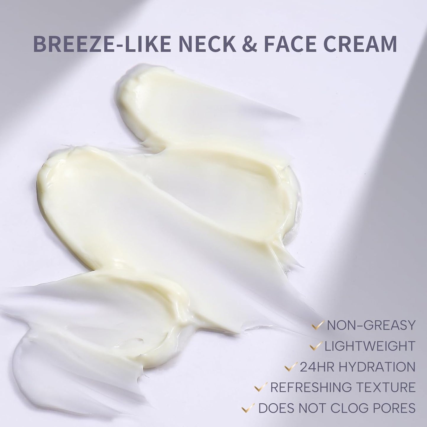 Firming Neck Cream & Anti-Wrinkle Face Cream with Coenzyme Q10, Unscented Skin Firming Neck Cream, Anti Aging Facial Moisturizer for Sensitive Skin, 1.76 Oz Jar