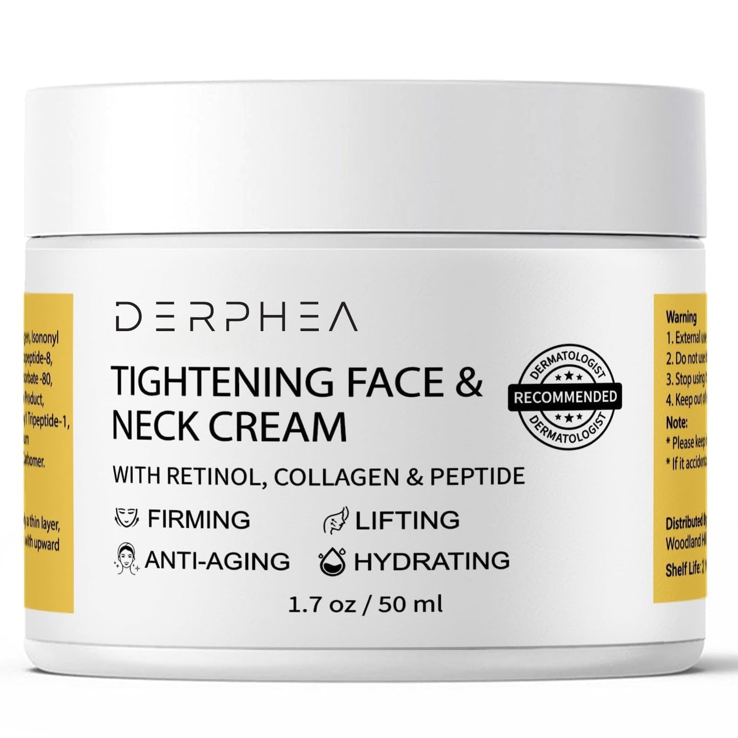 Neck Tightening Cream, Neck Firming Cream For Tightening and Firming, Fine lines, Loose & Sagging On Face, Decollete & Other Skin Areas - 1.7 OZ