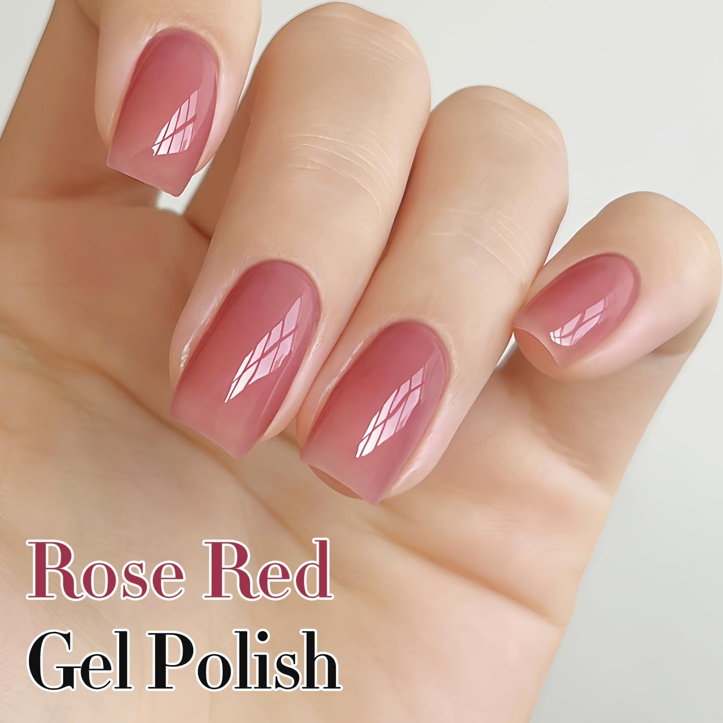 Double Rhythm Gel Polish Translucent Sheer Neutral Natural Light Milky Same Color Same Bottle 15ML Jelly Polish Art DIY at Home (Light Pink Purple-A1373)