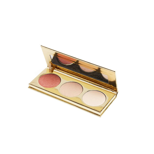 Makeup Highlighter Palette Trio (Starstruck) by Gerard Cosmetics | Vegan Powder Highlighter Makeup Palette with Three Luminous Shades | Cruelty Free and Made in the USA