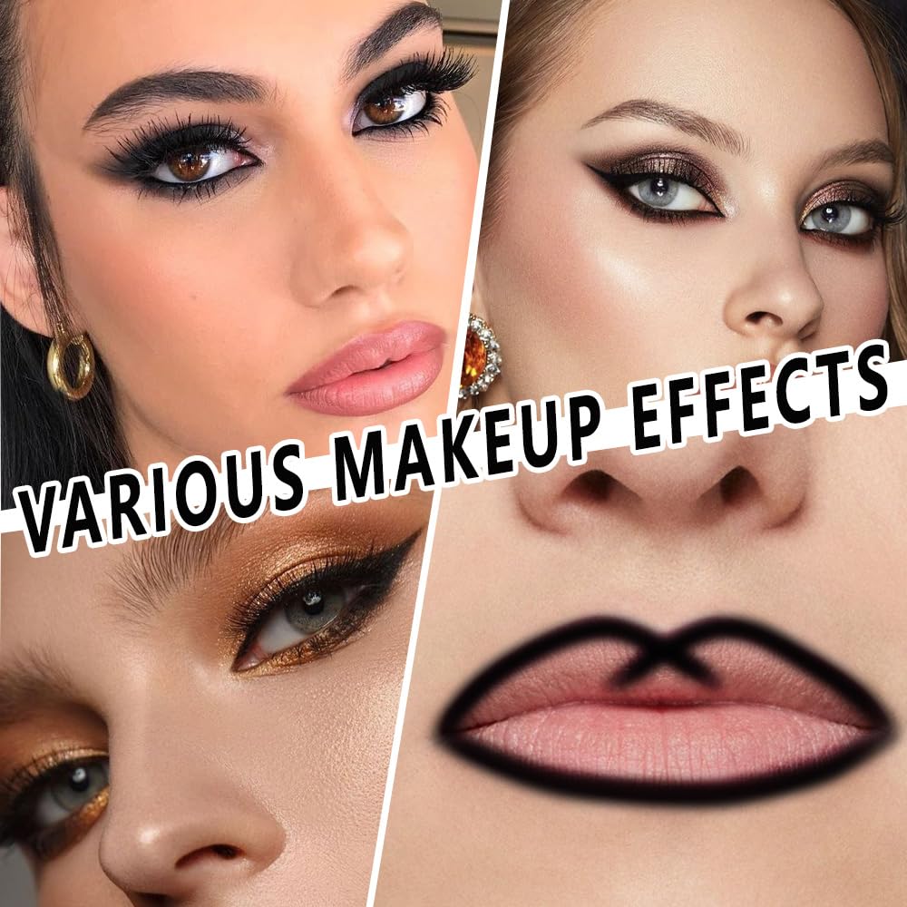 evpct Black Eyeliner Pencils for Eyes, Black Colored Eye Liner Pencil Pen Makeup Waterproof Smudge Proof, Colored Gel Waterline Eyeliner Liquid, Face Eye Paint Stick Lipstick Halloween Makeup 12