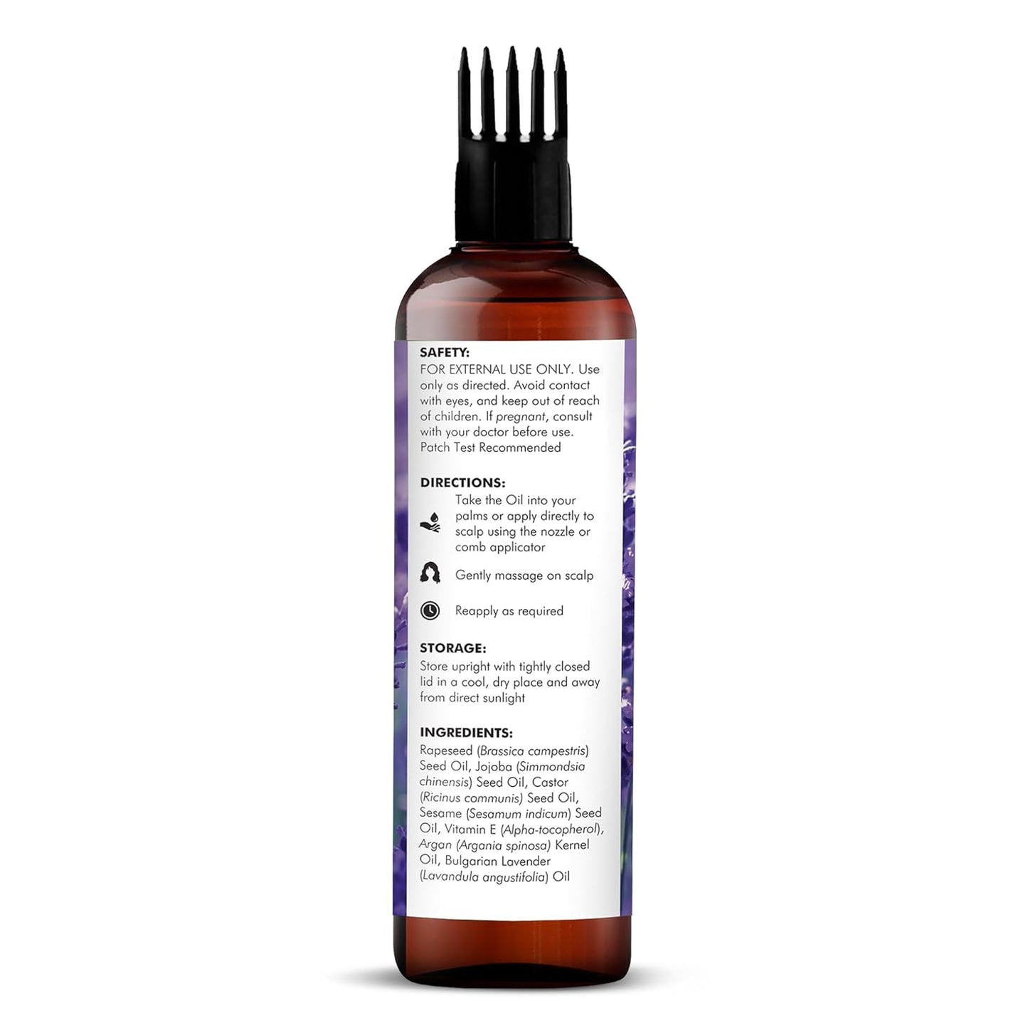 Majestic Pure 100% Pure Lavender Oil with Vitamin E for Hair Care, Strengthening, Nourishing, and Volumizing Formula with Vitamin E & Argan Oil - Non GMO Verified, 6.7 Fl Oz