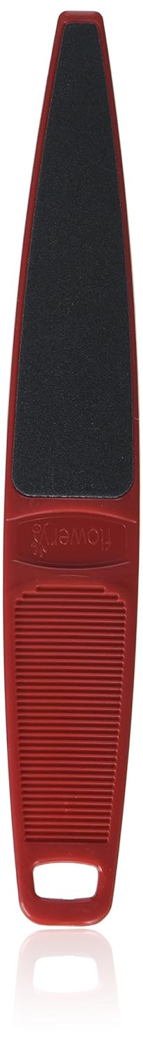 Flowery Original Swedish Clover Red Foot File, Pedicure Foot Scrubber, 60/100 Grit - RED