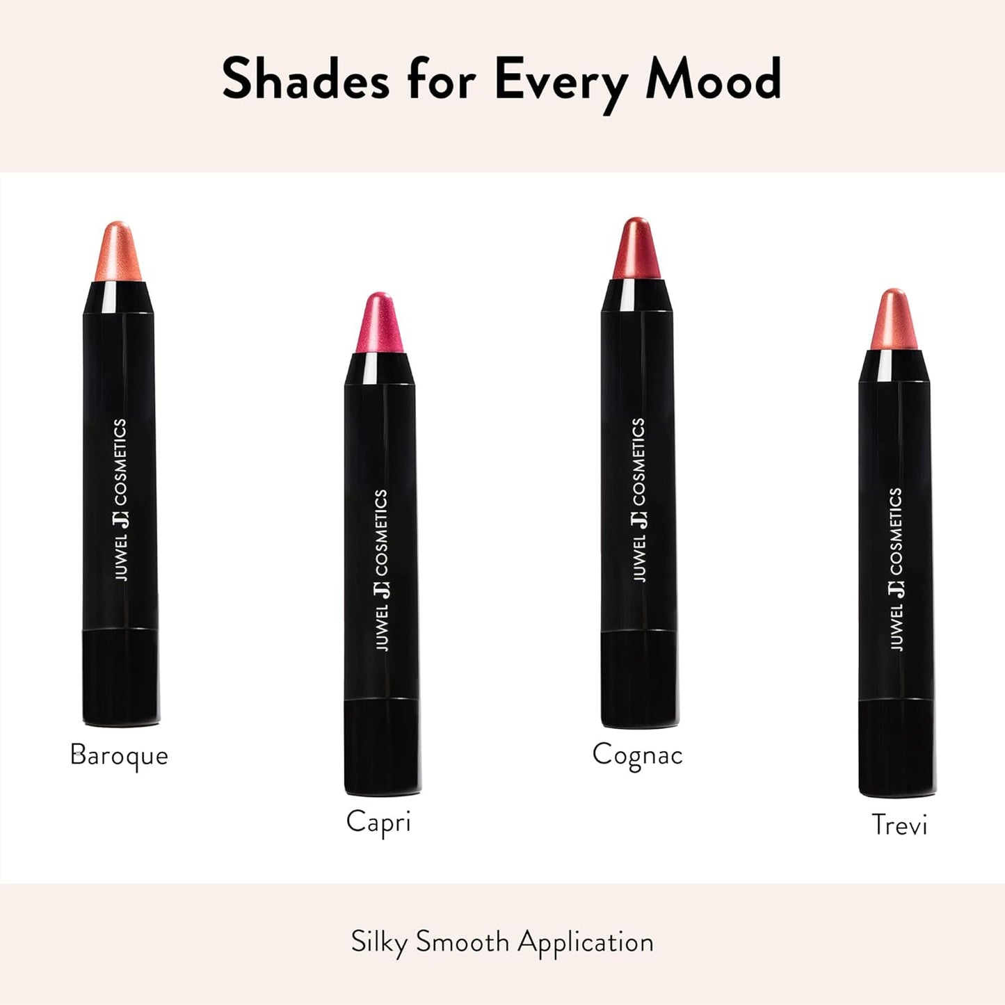 Juwel Cosmetics Retractable Lip Crayon, High Shine Long Lasting Lip Liner with Vitamins C & E, Shea & Cocoa Butter, Ultra Smooth Full Coverage Lipstick with Antioxidant Protection, Cognac