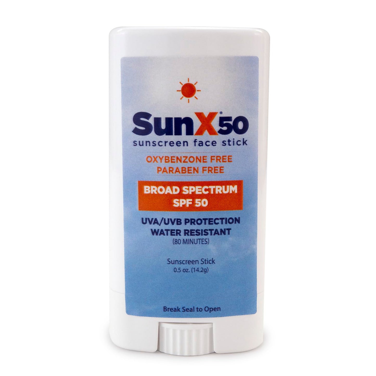 CoreTex Sun X 50 SPF Broad Spectrum Sunscreen Face Stick - 0.5oz Travel Size Stick of Paraben, Oxybenzone, Octinoxate, & Oil Free Sunscreen - No White Cast, Water & Sweat Resistant Up to 80 Minutes