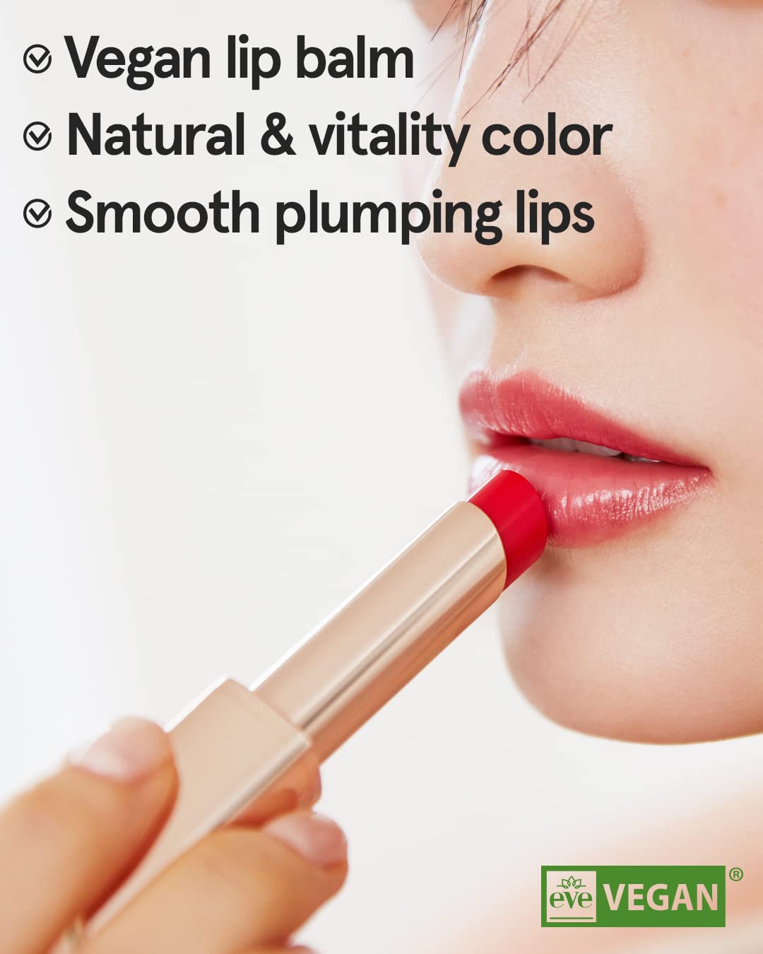 ATHÉ Authentic Lip Balm 07 MERRILY (Tinted), Lightweight Wear & Plumping Lips without Stickiness, Moisturizing & Nourishing Plant-Based Vegan Chapstick for Dry, Petrolatum Free, Cruelty-Free