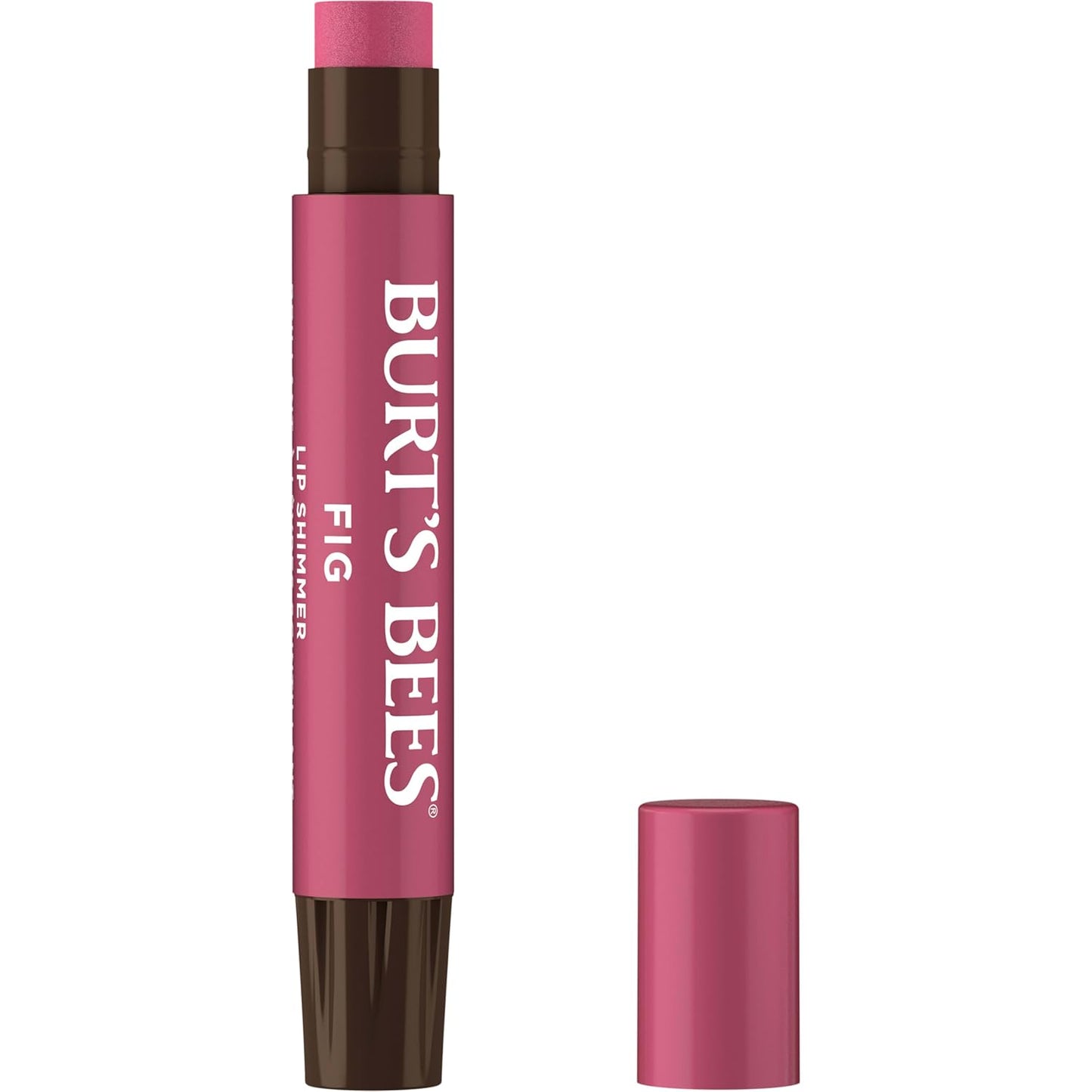 Burt's Bees Shimmer Lip Tint, Tinted Lip Balm Stick, Moisturizing for All Day Hydration with Natural Glowy Pigmented Finish & Buildable Color, Fig, 1 Tube, 0.09 oz.