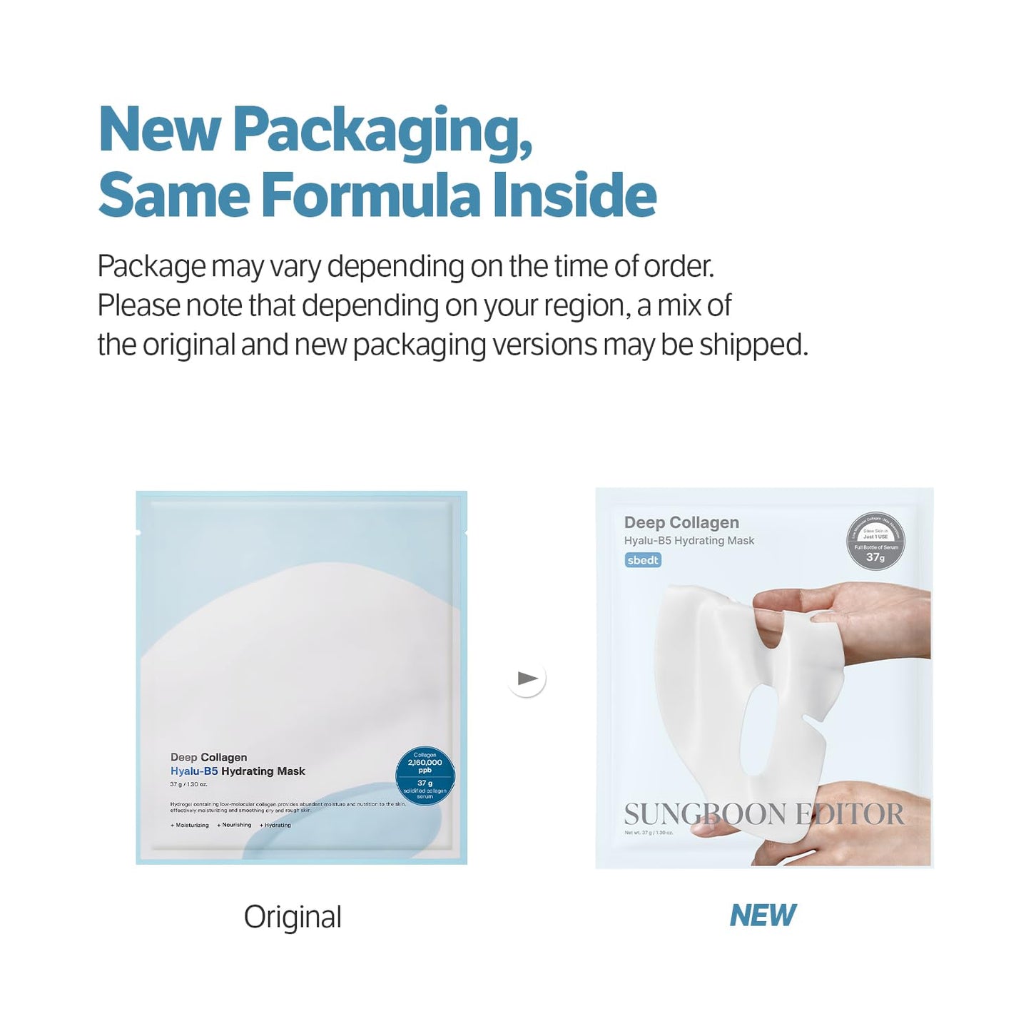 SUNGBOON EDITOR Deep Collagen Hyalu-B5 Overnight Mask 37gx4ea | Real Collagen Face Mask with Hyaluronic Acid | Moisture-Locking Care for Overheated Skin | Viral Korean Skincare Trend