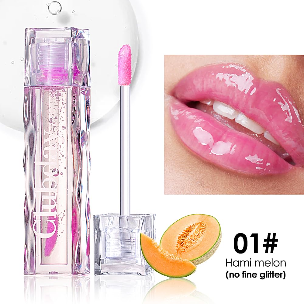 Color Changing Lip Oil, Magic Warm Change Moisturizing Lip Balm, Fruit Flavoured No-Sticky Plumping Lip Oil Long Lasting Hydrating High Shine Lip Care 0.16oz/4.5ml (2Pcs Set)-01