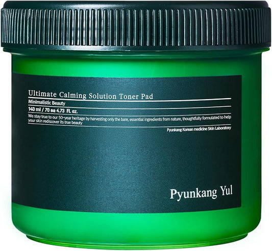 Pyunkang Yul PKY Ultimate Calming Solution Toner Pad for Sensitive Skin with Patented Ingredients, Intensely Calms & Soothes Rednes with CICA & Tea Tree, Korean Skincare (70 Pads)
