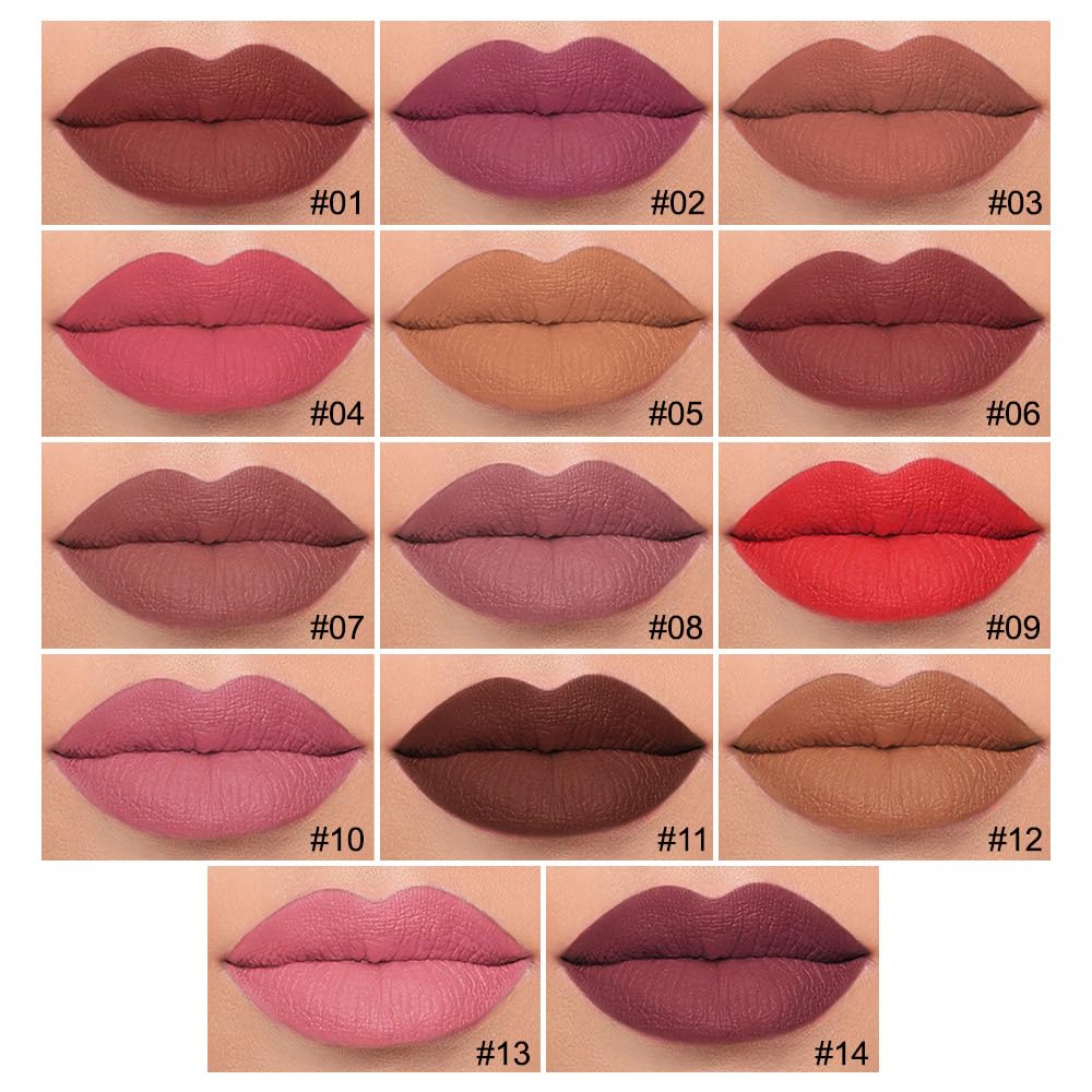 3Pcs Longwear Liquid Lip Liner Stain Marker Pen Set Long Lasting Waterproof, Dark Black Cherry Wine Red Matte 24 Hour Lip Liner and Lipstick Combo, Color Stay Lipliner All Day, Lip Stains peel off