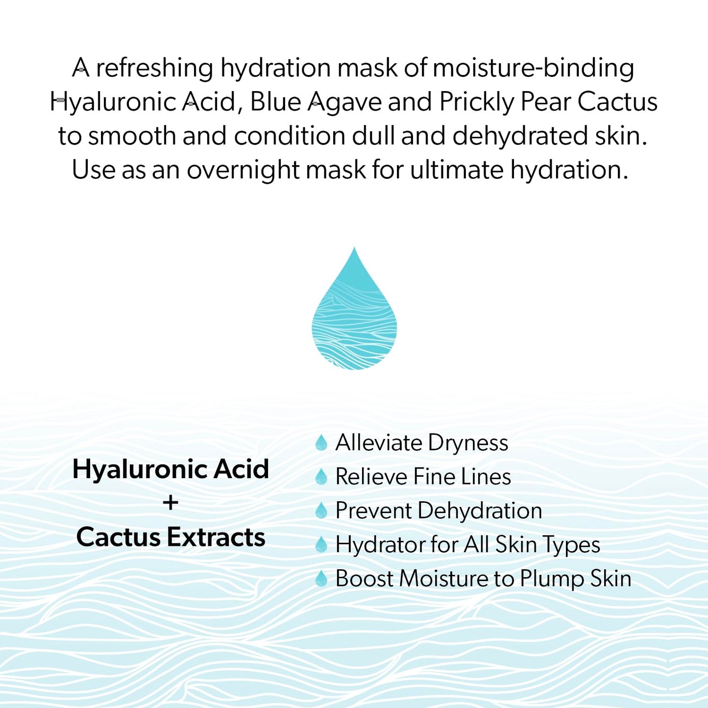 MyCHELLE Dermaceuticals Ultra Hyaluronic Water Mask (1.2 Fl Oz) - Rich Hydration for Dry Skin with Vegan Hyaluronic Acid, Help Plump Skin and Help Reduce Appearance of Fine Lines and Wrinkles