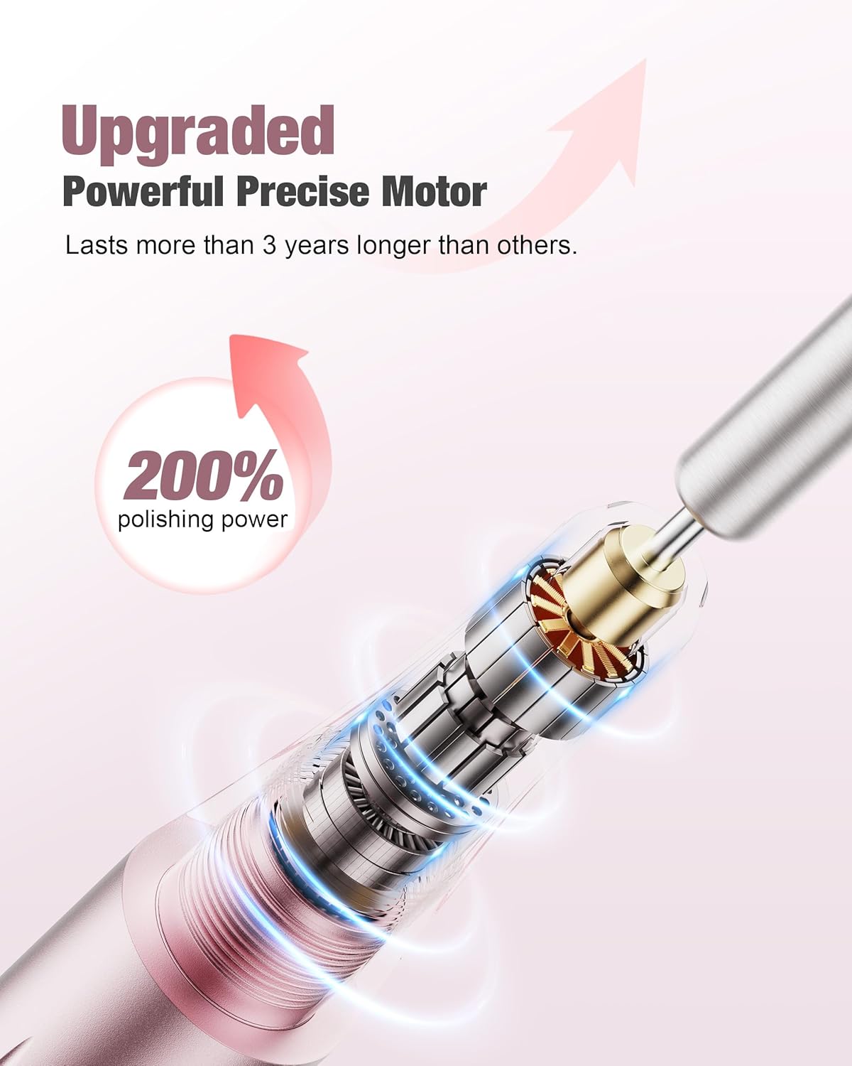 Cordless Nail Drill Electric File: Professional for Acrylic Gel Dip Powder Nails Portable Nail Drill Machine Kit for Manicure Pedicure Nail efile Set Portable Electric Pedicure Kit