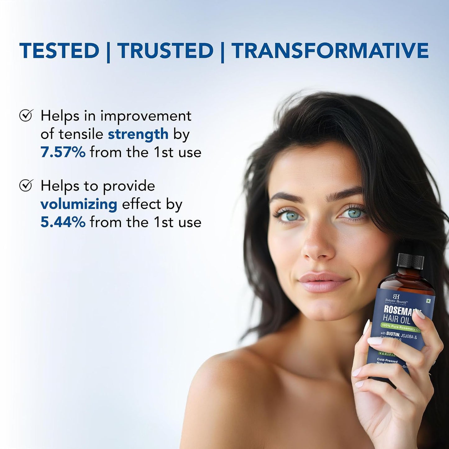 Botanic Hearth 100% Pure Rosemary Oil For Hair Growth (2 fl oz)| Infused with Biotin, Jojoba & Castor Oil | Hair Oil Repairs Dry Damaged Hair, Strengthening, Healthier Hair- Hair Tonic