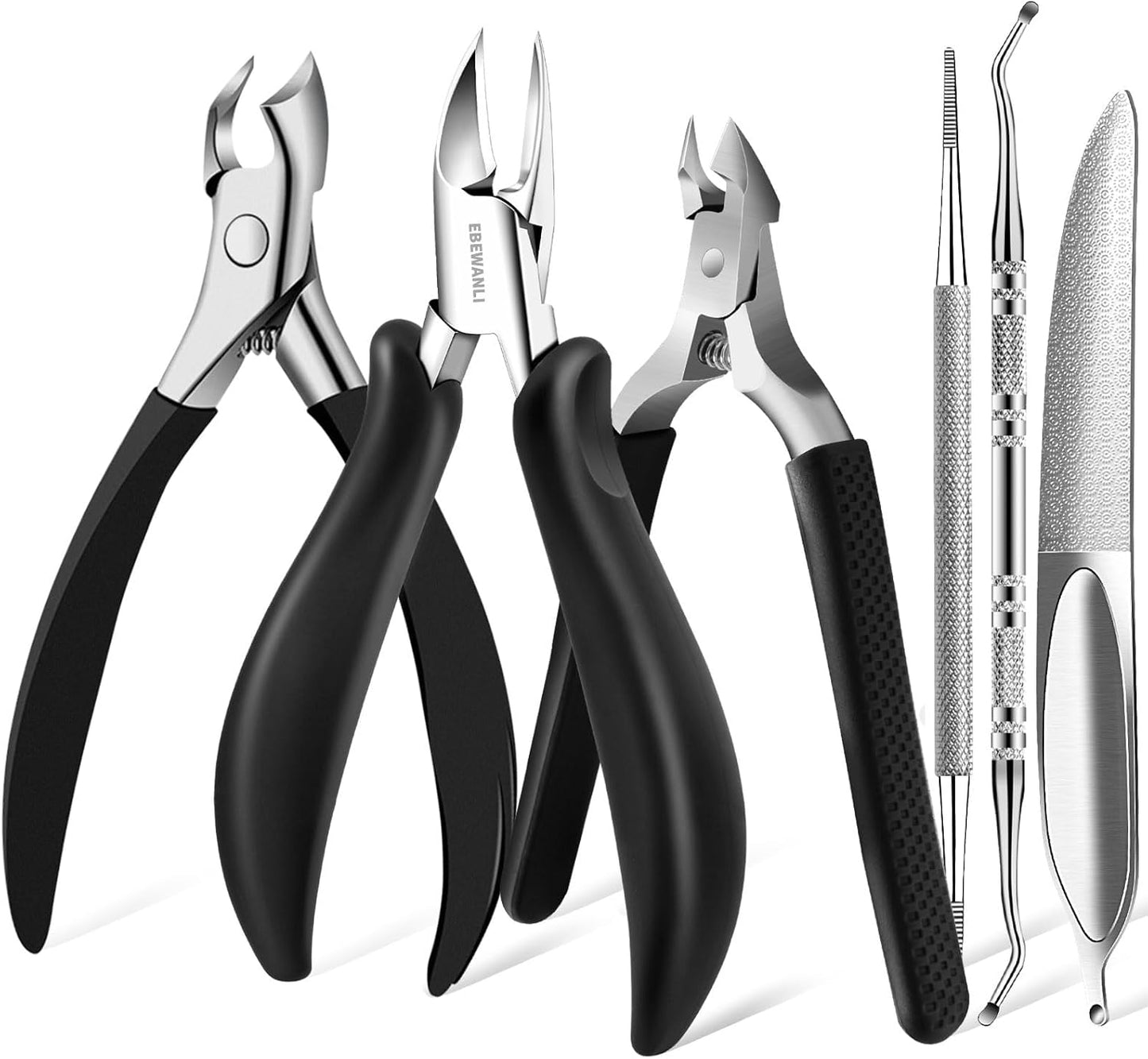 Thick Toenail Clippers for Seniors Thick Toenails or Ingrown Nails, Curved Blade Heavy Duty Toenail Clippers Cutter, Sharp Nail Nippers Cuticle Trimmer, Large Toe Nail Clippers for Men, Women