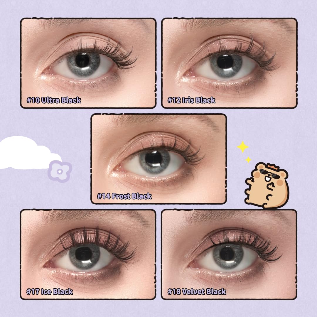 Soft Magnetic Eyelashes Kit with Applicator, No.17 Ice Black BearisBug, Reusable Glue-free Wispy Magnetic Lashes, Cruelty-free False Lashes, Waterproof, Lightweight, Suit for Heavy Makeup