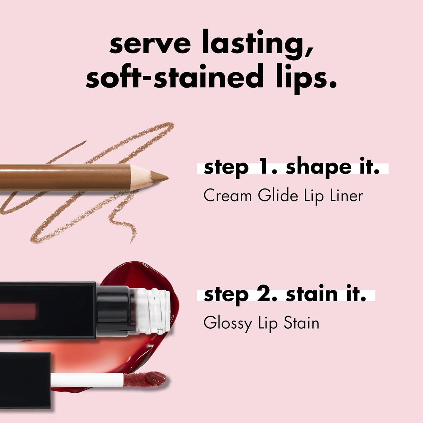 e.l.f. Glossy Lip Stain, Long-Lasting, Lightweight Lip Stain For A Sheer Pop Of Color & Subtle Gloss Finish, Vegan & Cruelty-Free, Rosa Rizzin'