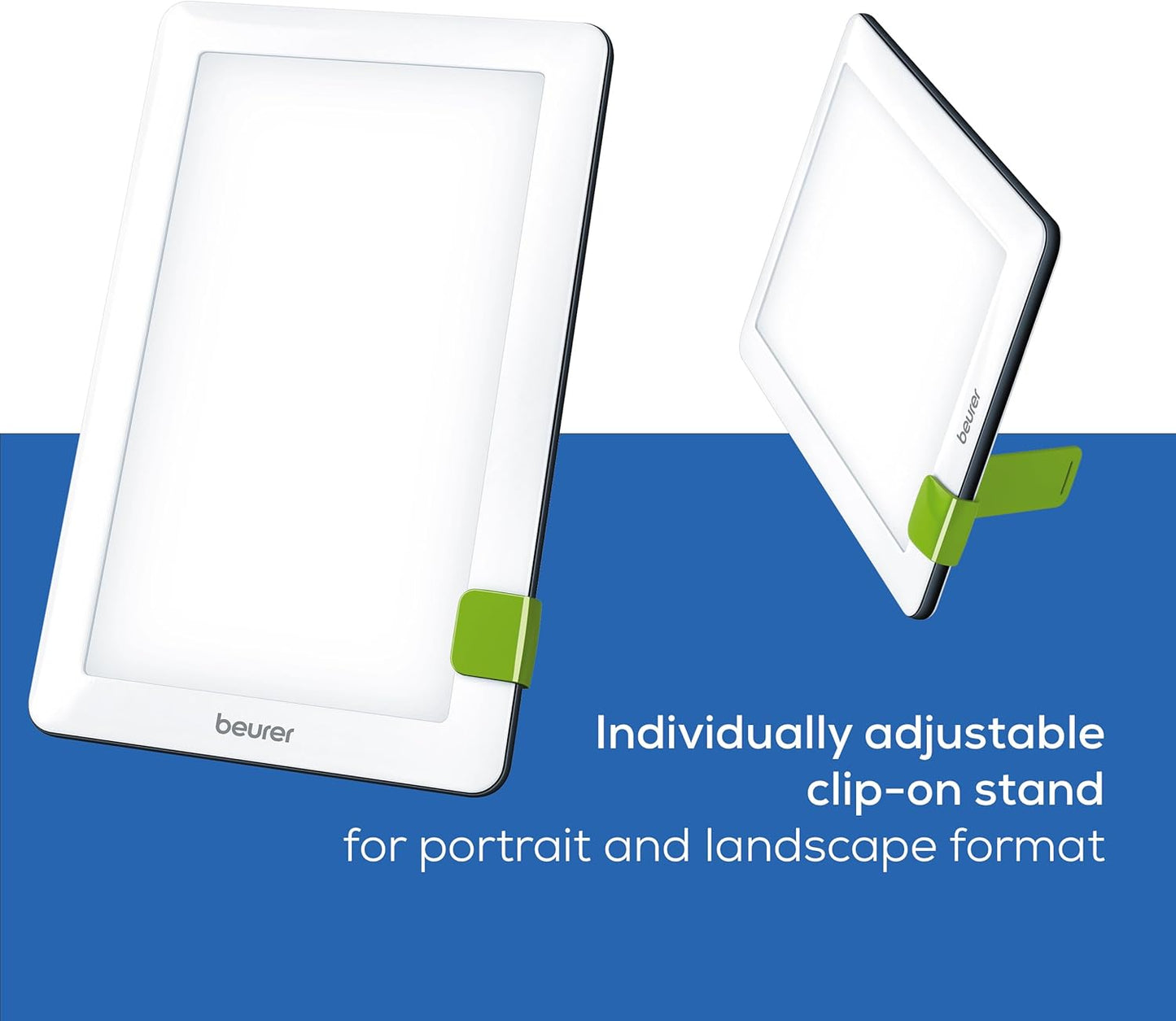 Beurer TL30 Portable Daylight Lamp- UV-Free 10,000 Lux LED Bright White Light Therapy for Home, Travel, & Office Lighting