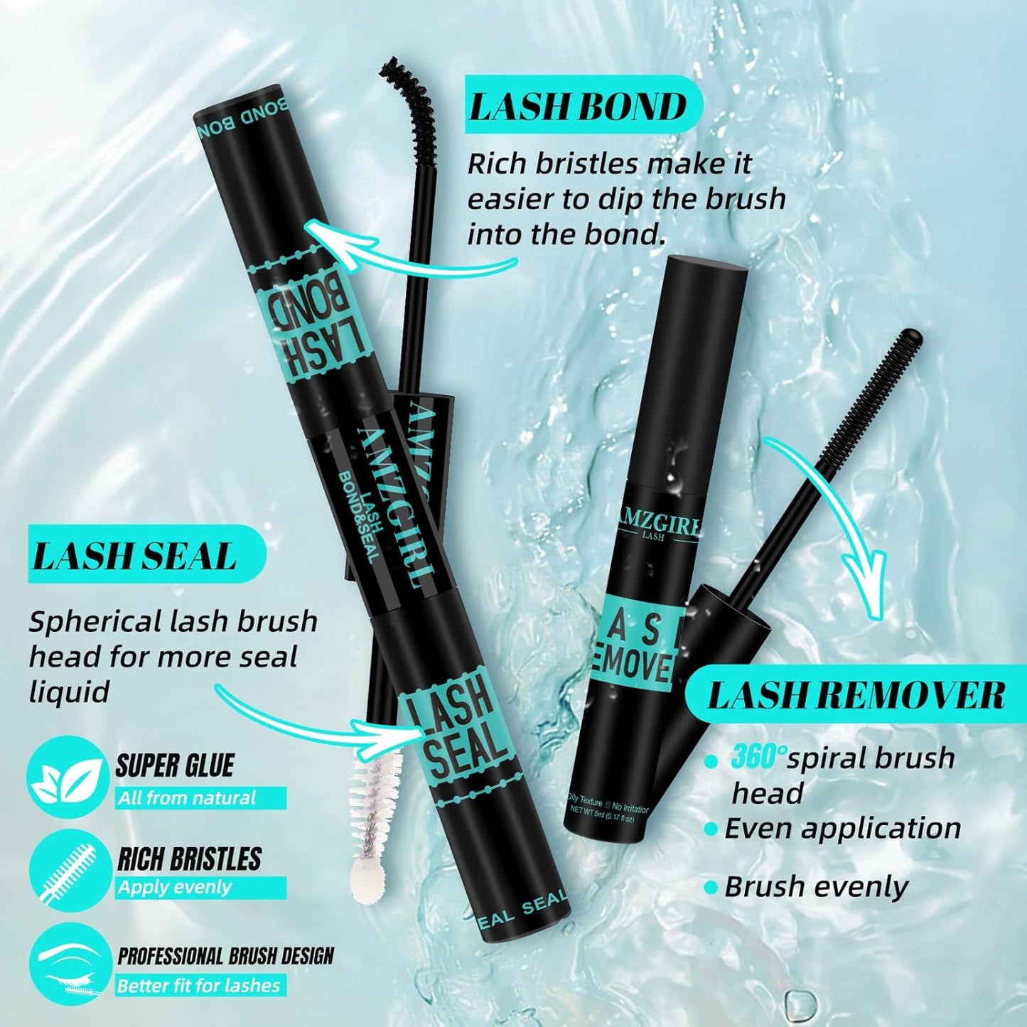 Lash Extension Kit 320Pcs,DIY Individual Lashes Clusters Kit,Lash Bond And Seal,Lash Remover For Eyelashes Extensions,Lash Applicator Tool For False Eyelash Cluster Kit At Home(50D,D-Mix9-16mm Kit)