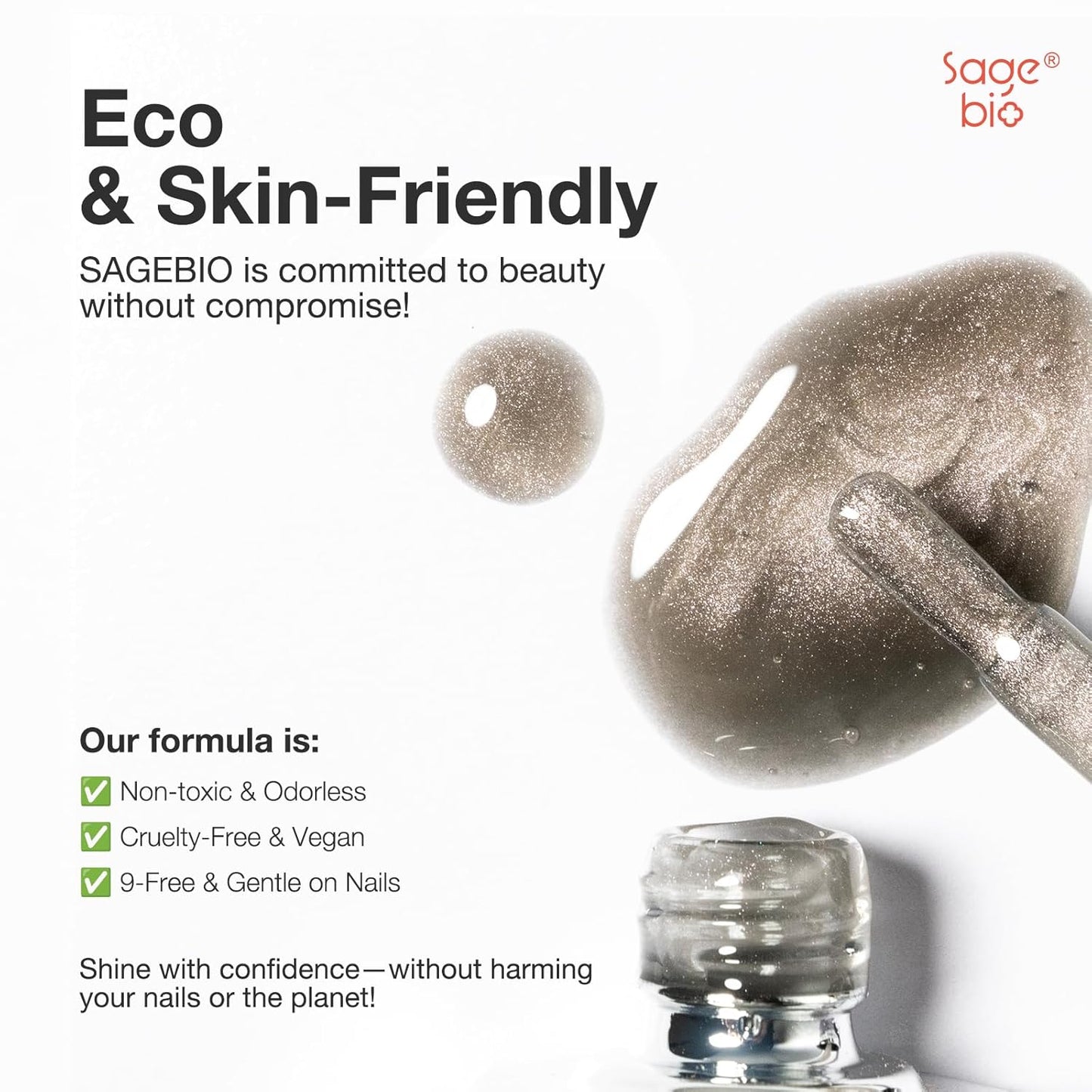 15ml Cat Eye Gel Nail Polish with Magnet Shimmer Glass Bead Effect 09