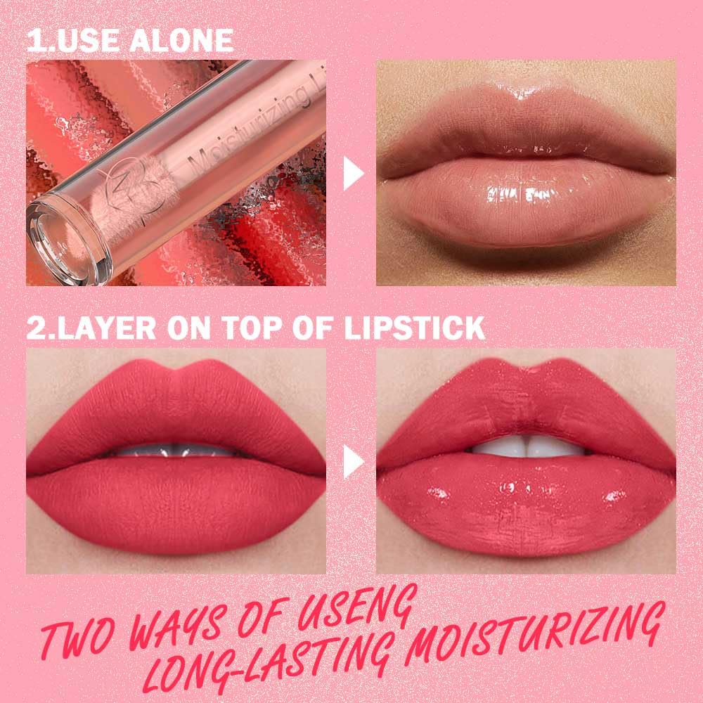Hydrating Lip Gloss Oil - Nourishing Tinted Lip Oil for High-Shine Finish, Long-Lasting, Non-Sticky, Cruelty-Free Lip Plumper, Perfect with Lipstick & Peel-Off Lip Gloss