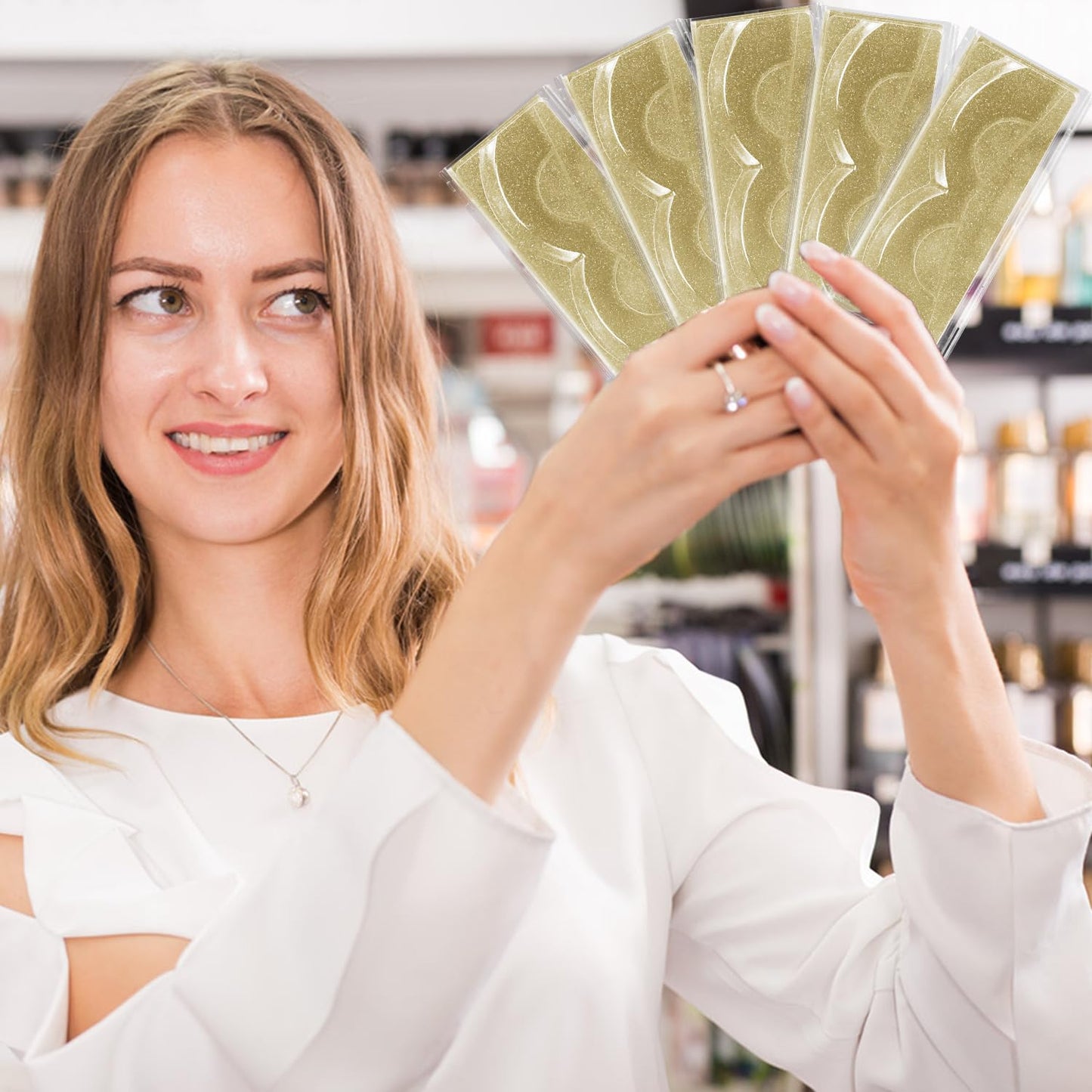 Empty Lash Boxes, 30 Pack Customizable False Eyelash Packaging Cases Bulk Storage Containers, Premium Display and Protection (Yellow)