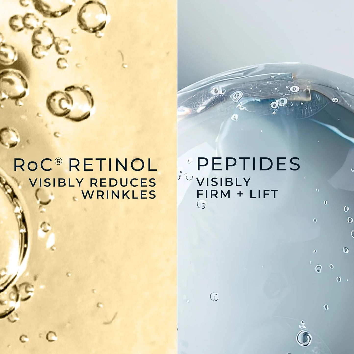 RoC Derm Correxion Dual Eye Cream with Advanced Retinol + Peptides for Puffy Eyes and Dark Circles, (.68 oz) with Retinol Under Eye Cream Packette