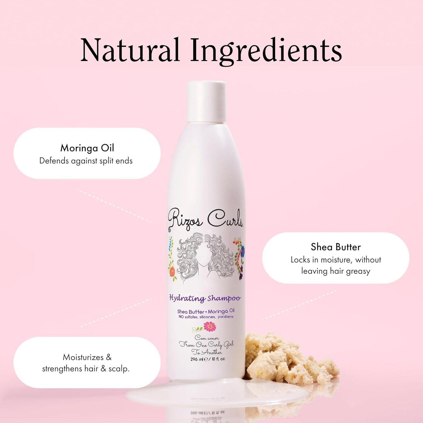 Rizos Curls Trio Bundle, Hydrating Shampoo & Deep Conditioner & Curl Cream Bundle, Gently Cleanse and Hydrate Curly Hair, Style & Define Curls for Frizz Free Volume, For All Curl Patterns 2a - 4c