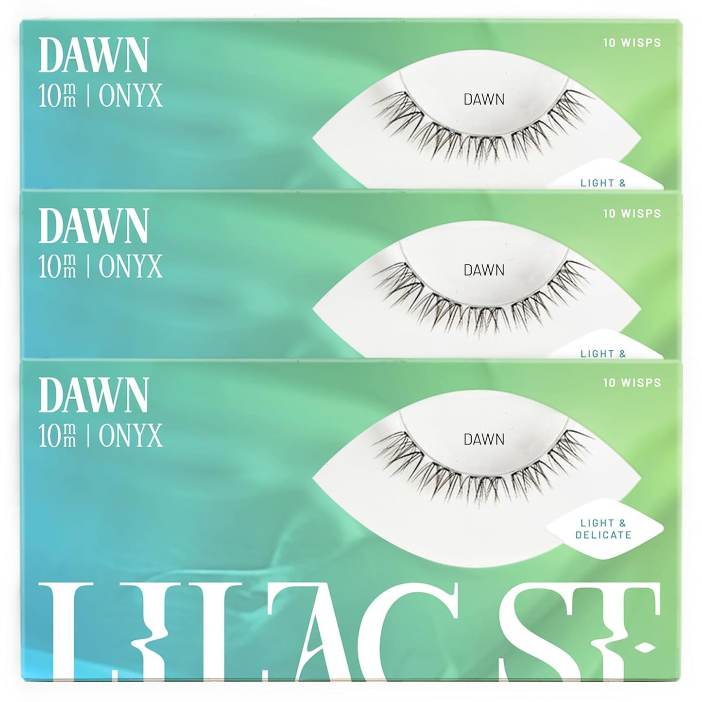 Lilac St - Dawn Natural Faux Eyelash Clusters (10mm, 3 Pack) - No "Makeup" Look - DIY Lash Extension Wisps - Lightweight & Lifelike - Lasts 10 Days - Cruelty Free, Vegan, Women Founded - 30 Lashes