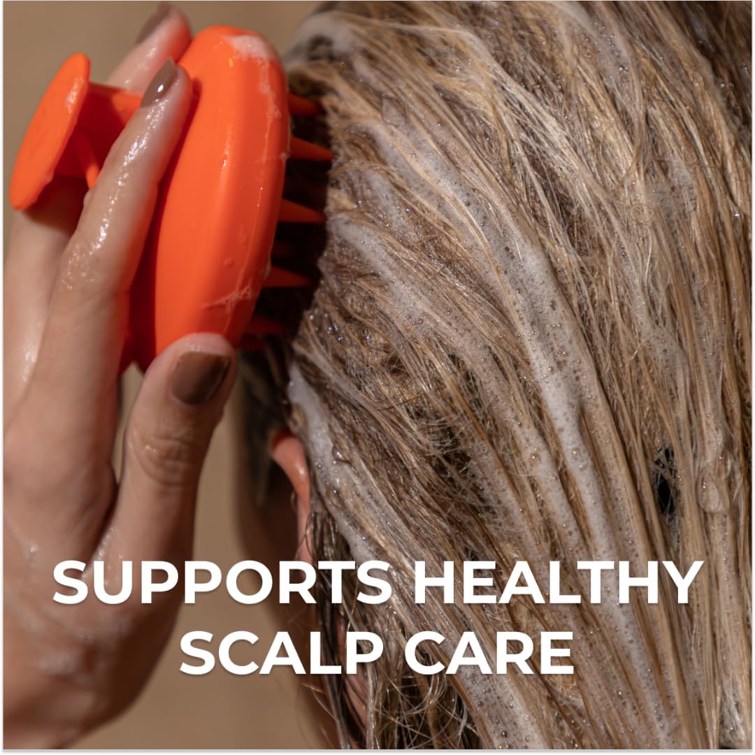 DS Labs Revitalizing Scalp Brush - Silicone Shampoo Massager for a Cleaner, Fresher, Feeling Scalp, Lifts Build Up & Boosts Lather, Ergonomic, Water Resistant, for All Hair Types
