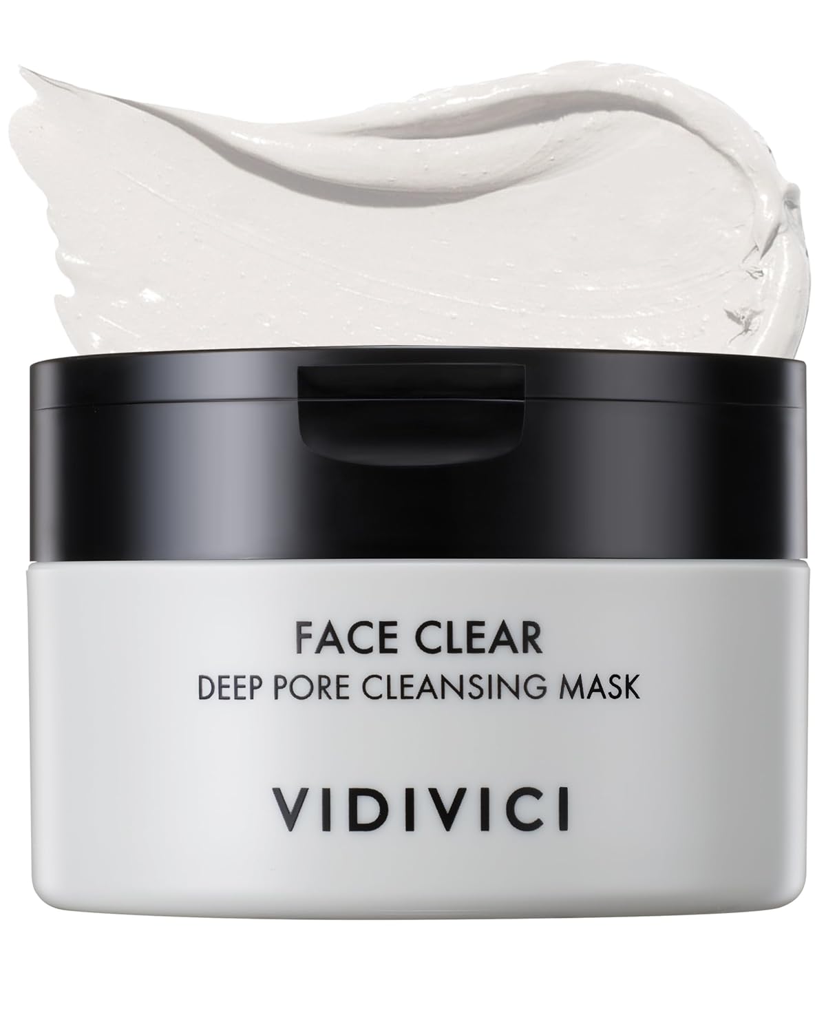 VIDIVICI Korean Deep Pore-Cleansing Clay Mask – Gently Exfoliates & Soothes Oily, Sensitive Skin – Mud Wash-Off Formula for Sebum Control, Cooling Hydration & Pore Tightening – 3.38oz