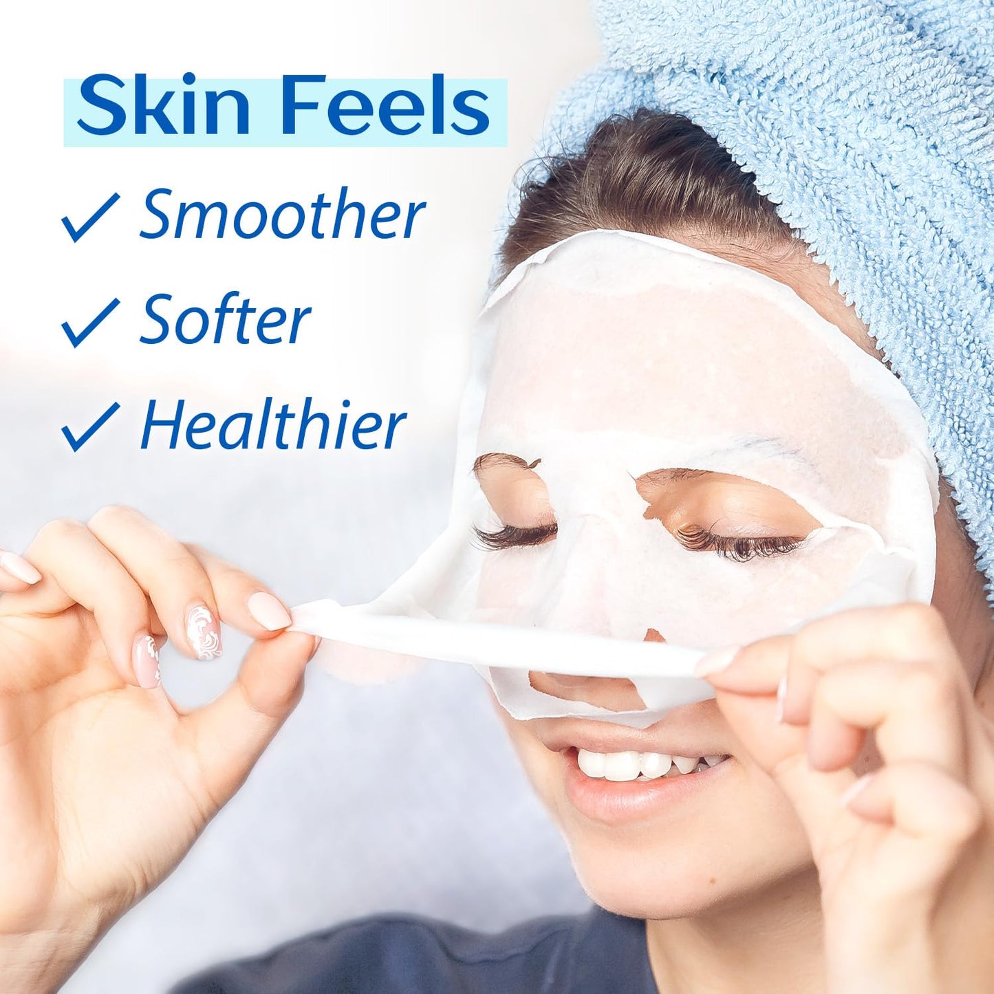 Ebanel 10 Pack Collagen Face Mask with Hyaluronic Acid, Vitamin C, Peptide, Aloe, Instant Brightening Hydrating Face Masks Skincare Korean Sheet Mask, Skin Firming, Lifting Anti Aging Facial Masks