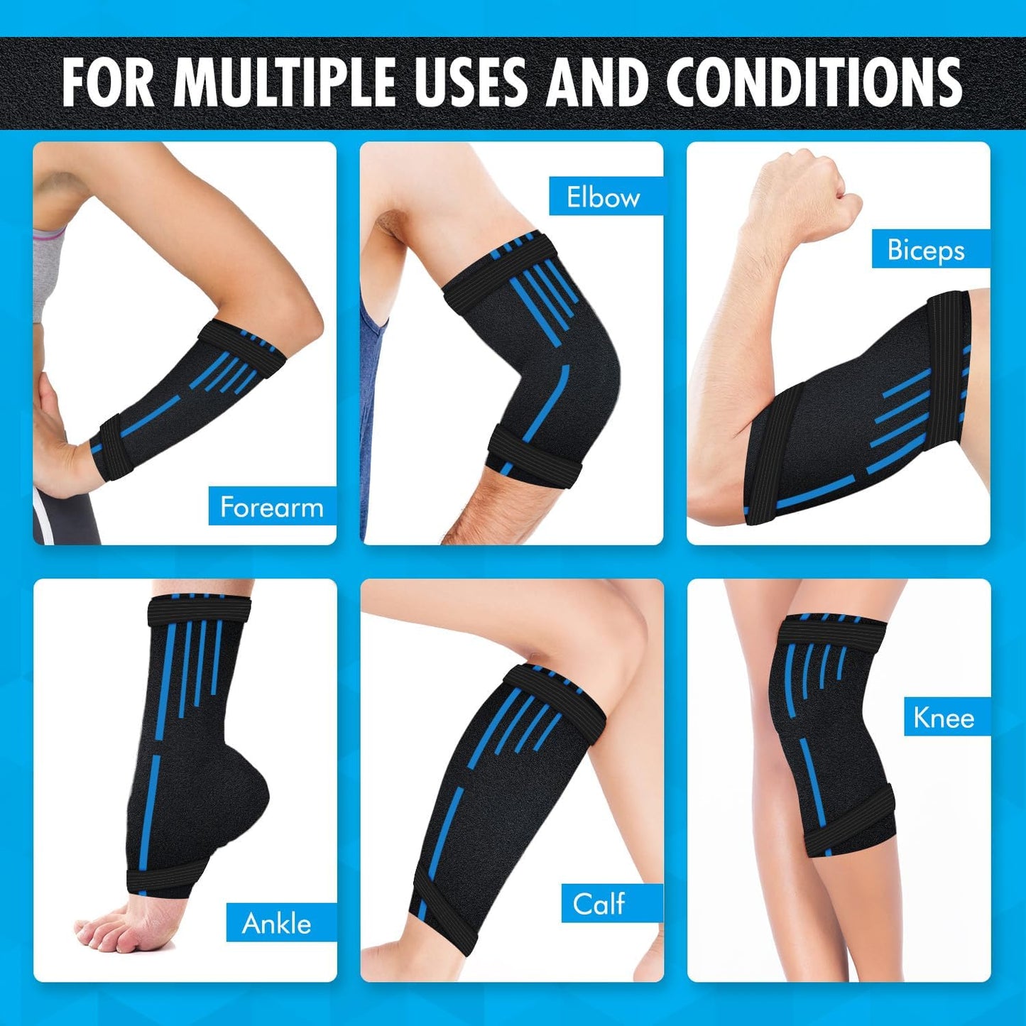 Perfect Remedy Freeze Sleeve - Hot & Cold Arm Ice Pack Wrap Compression - Tennis Elbow Cold Pack Compression for Support in Injuries - Ice Sleeve for Knee, Elbow (Small-Medium)