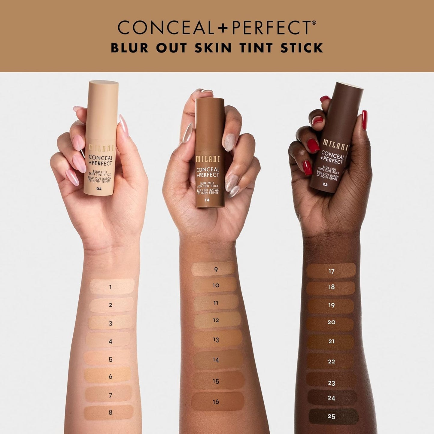 Milani Conceal + Perfect - Skin Tint Stick, Blur Out Tinted Moisturizer Makeup, Shade 021
