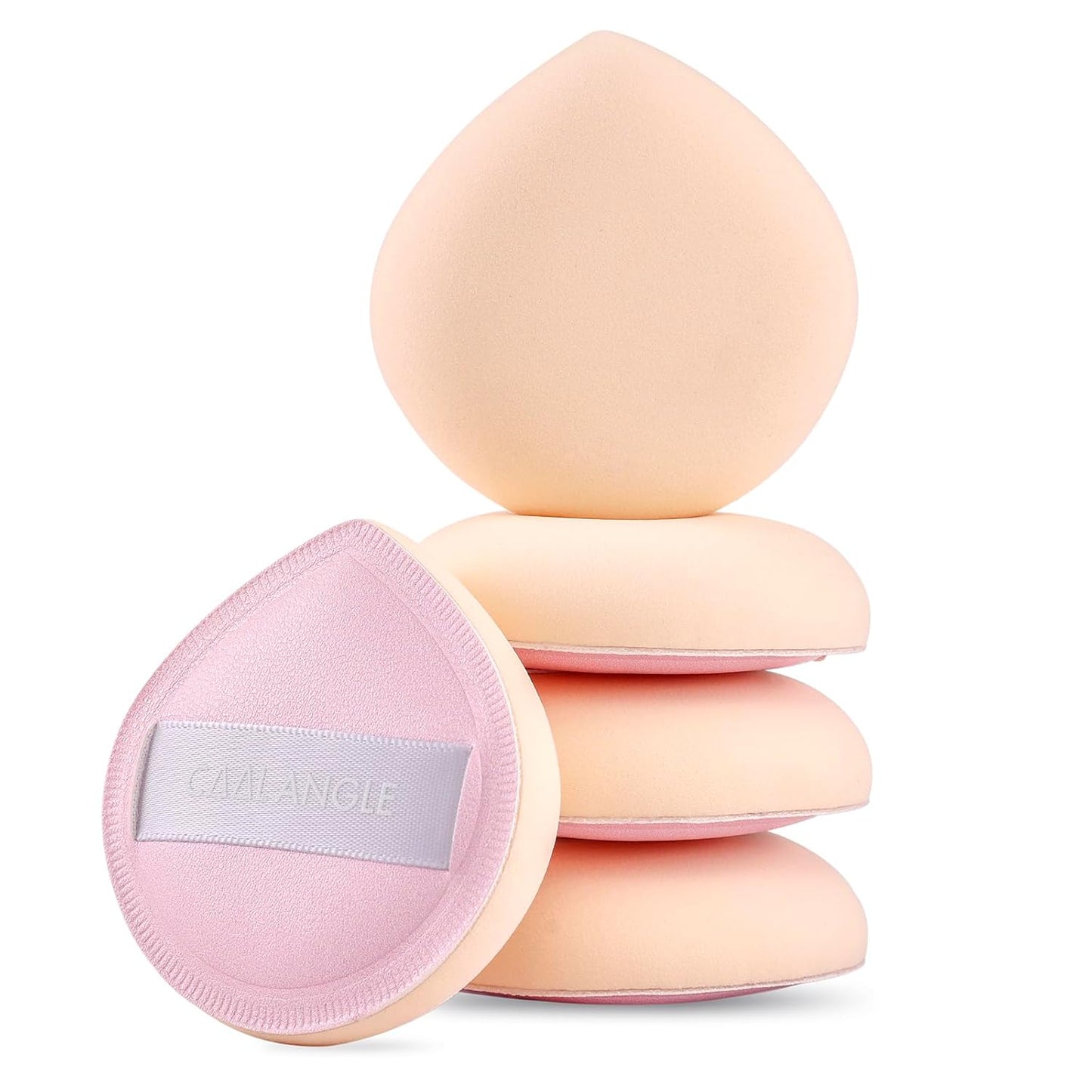 5Pcs Pale Pink Makeup Sponge For Foundation Concealer And Powder, Latex free Blender Sponge For Natural And Easy Makeup Soft Long-lasting And Beginner-friendly, Medium