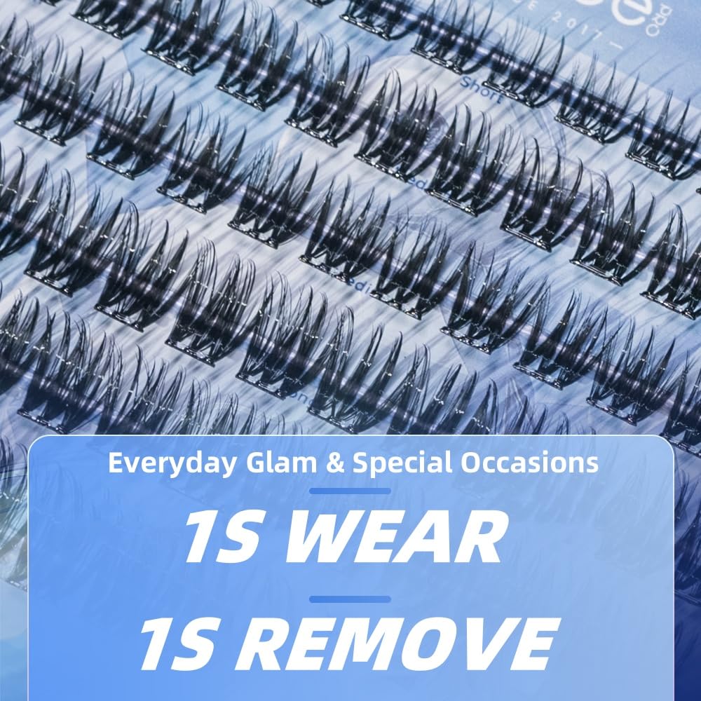 Self Adhesive Eyelashes Clusters Natural Look Wispy Press On Lash Clusters Pre Glued Eyelash Clusters Reusable No Glue Needed Lash Extensions