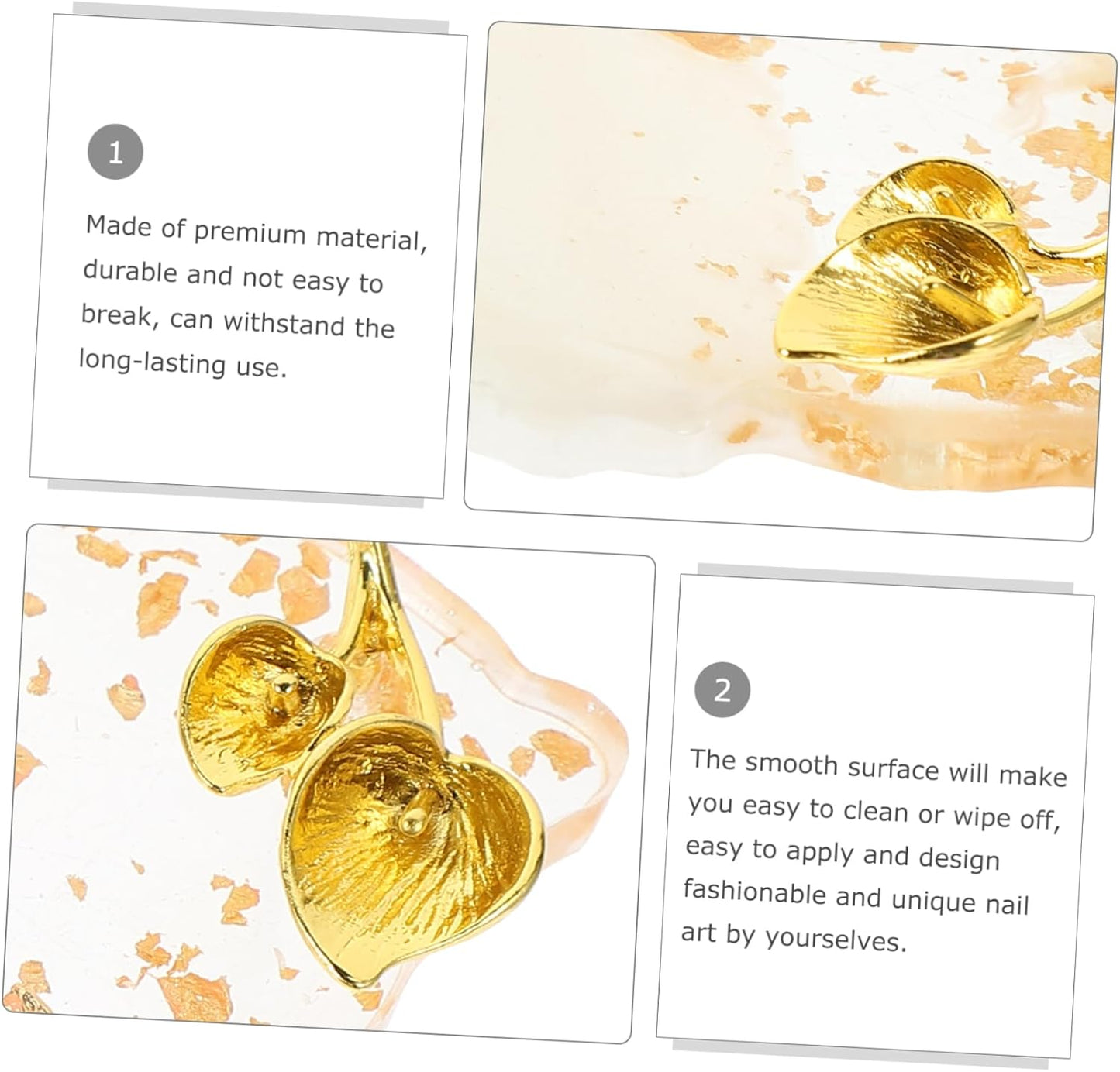 FOMIYES 2pcs Nail Palette Vintage Nail Plate White Resin