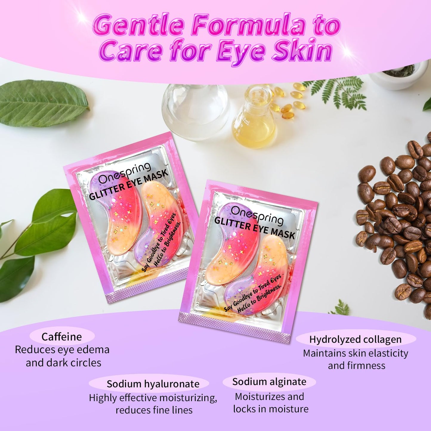 Eye Masks (24 Pairs) - Gift for Her - Under Eye Patches for Dark Circles, Puffiness, Wrinkles, Soothing & Hydrating, Skincare Eye Gel Pads, Beauty Essential for Women, Bridesmaid Gifts