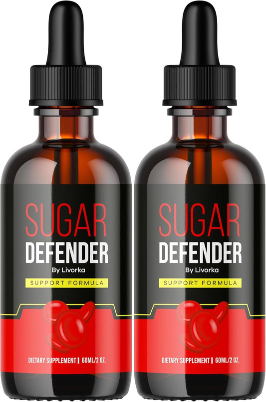Sugar Defender - Sugar Defender Drops, Sugar Defense Super Formula, Sugar Defender 24, Sugar Defender Supplement, Sugar Defender Liquid, Defender Drop,Sugar Metabolism (60 Capsules) -2Pack