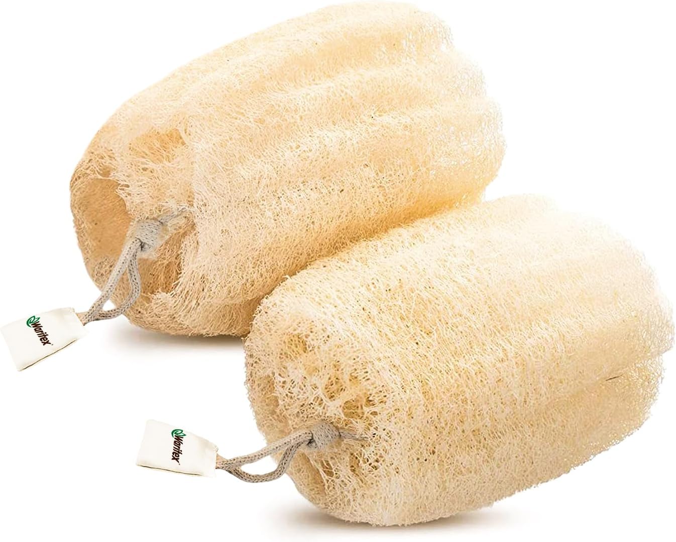 Premium Natural Egyptian Loofah Sponges, Made from 100% Natural Organic Material, Gentle Skin Exfoliation, and Full-Body Spa Experience – Eco-Friendly Loofah 2 Count (1 Pack)