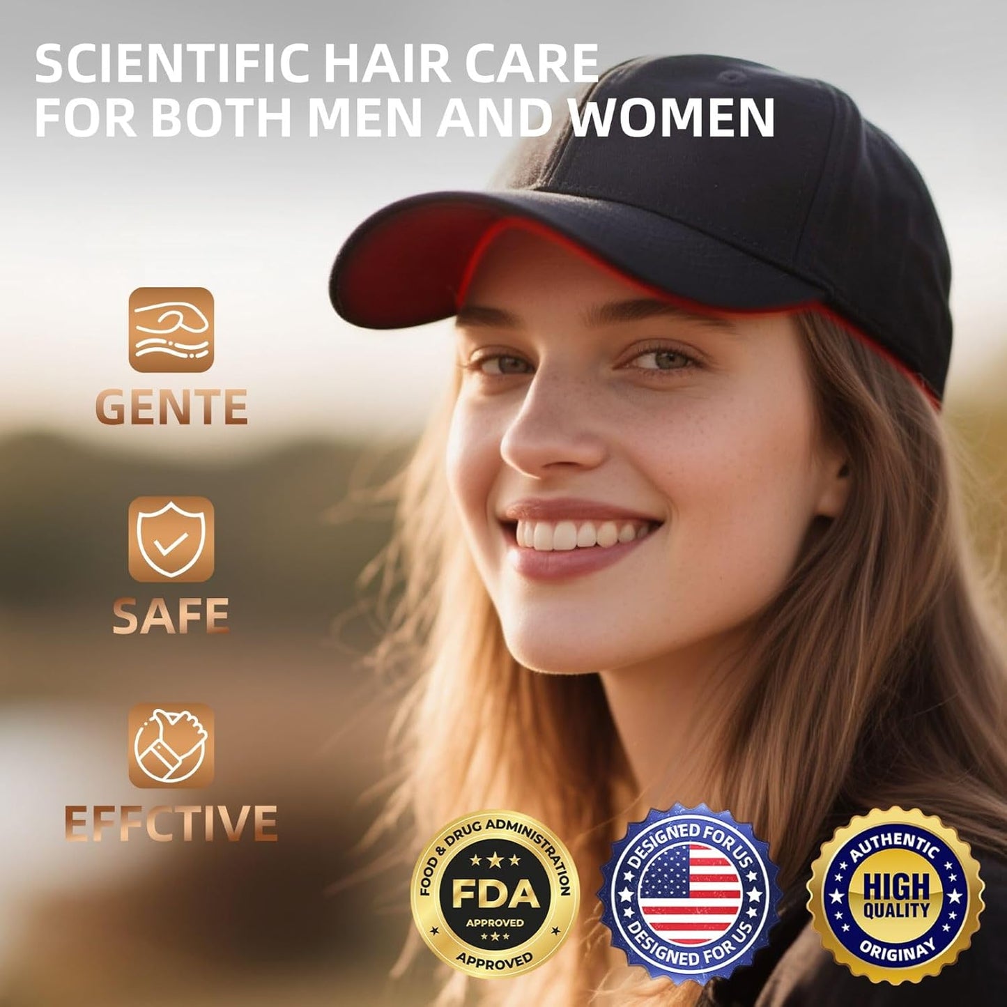 Red Light Therapy for Hair Growth, Breathable Cap Panels with Quick-Release Function