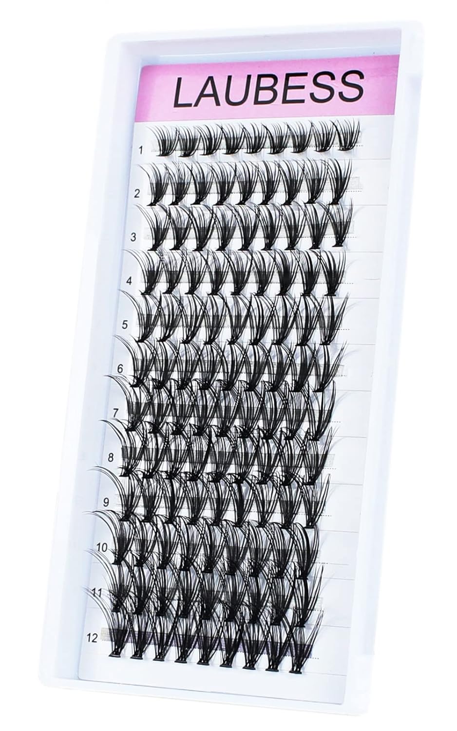 Eyelash Clusters LAUBESS Lash Clusters Individual Lashes Cluster Eyelash Extensions DIY at Home Waterproof Cluster Lashes (20D-D-15)