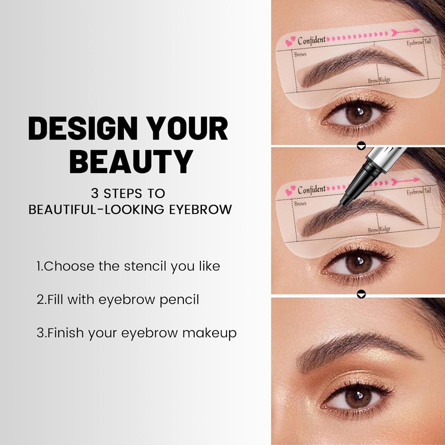 2 Pack 2 Fine Tip Eyebrow Pen, Waterproof Filling Faux Brow Makeup Pencils for Women with Precise Curved Brush-Tip to Fast Create Natural Hair-Like Brows, Last All-Day (Truffle)