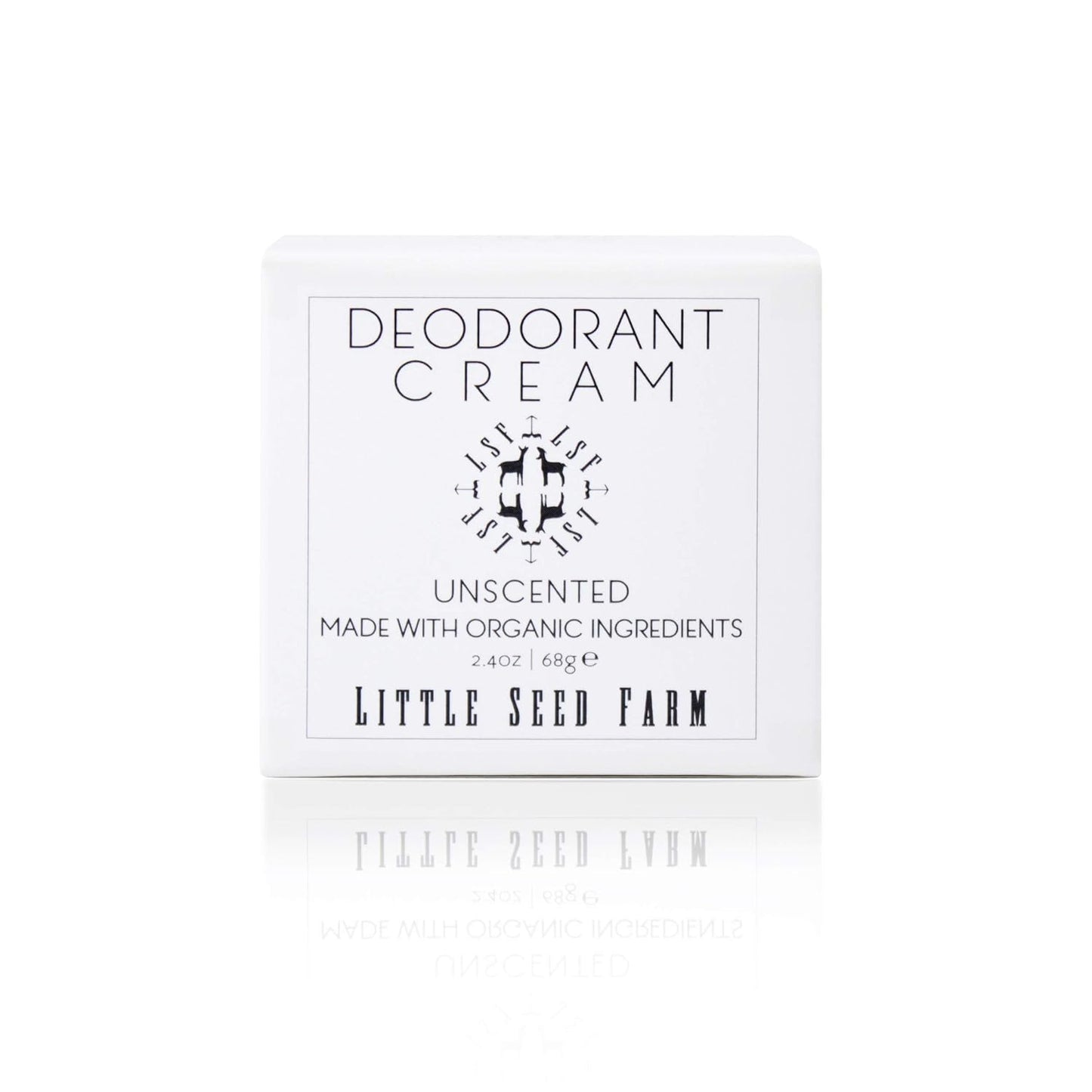 Little Seed Farm All Natural Deodorant Cream, Aluminum Free Deodorant for Women or Men, 2.4 Ounce - Unscented