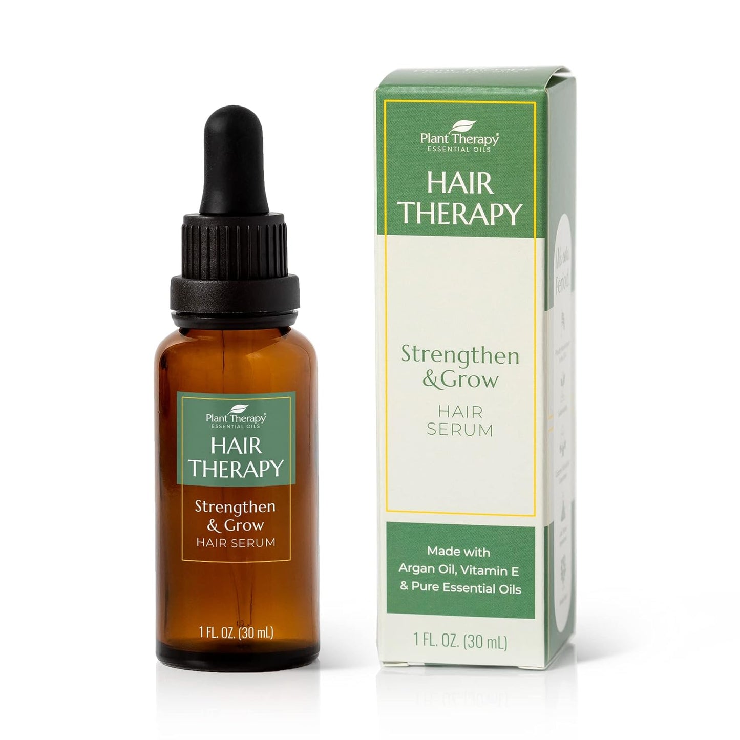 Plant Therapy Hair Therapy Strengthen & Grow Hair Repair Serum 1 oz with Argan & Castor Oil