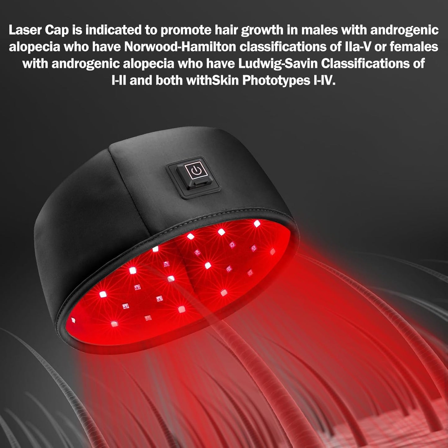 Laser Cap, FDA Cleared Laser Hair Growth Cap, Red Light Therapy promote hair growth in women and men