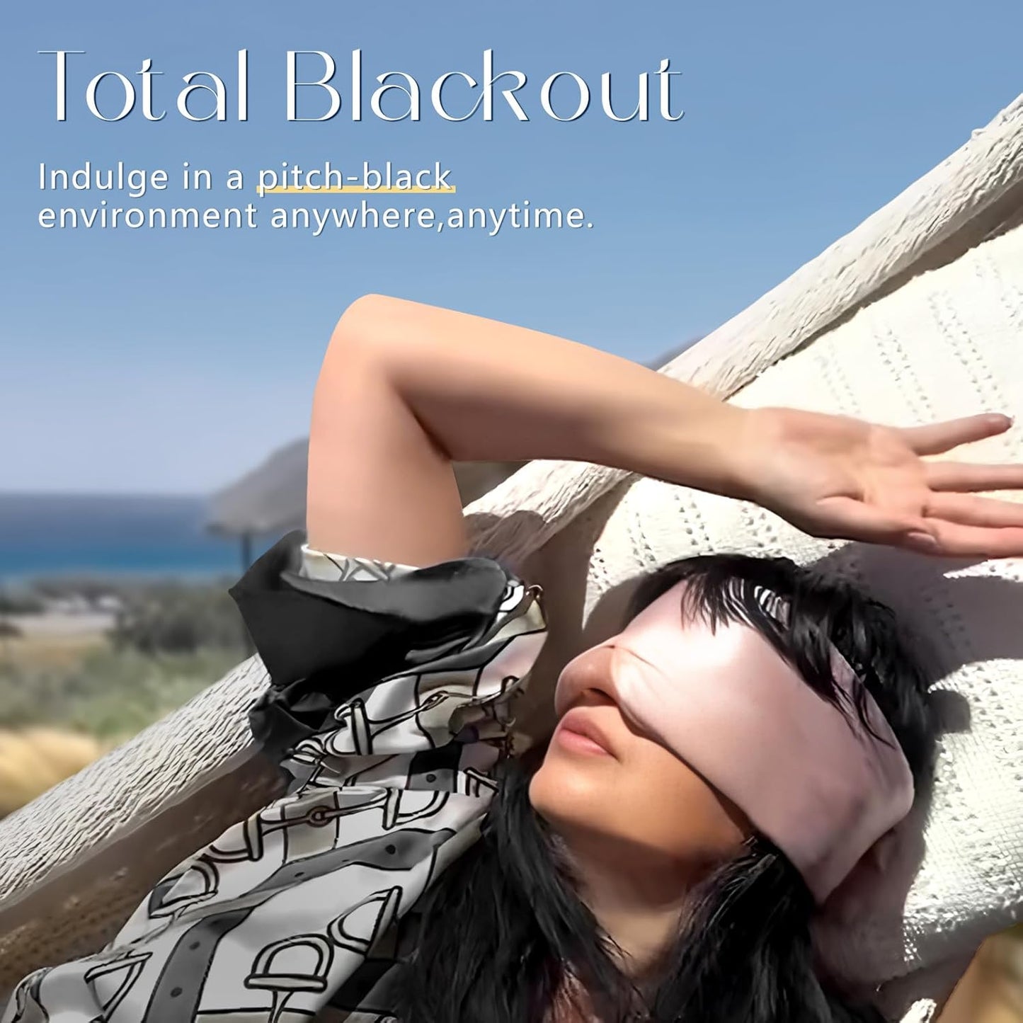 ZIMASILK 100% 22 Momme Mulberry Silk Sleep Mask - Full Silk Filled, Ultra-Soft & Breathable, Face-Hugging Blackout Eye Cover for Sleeping (Taupe)