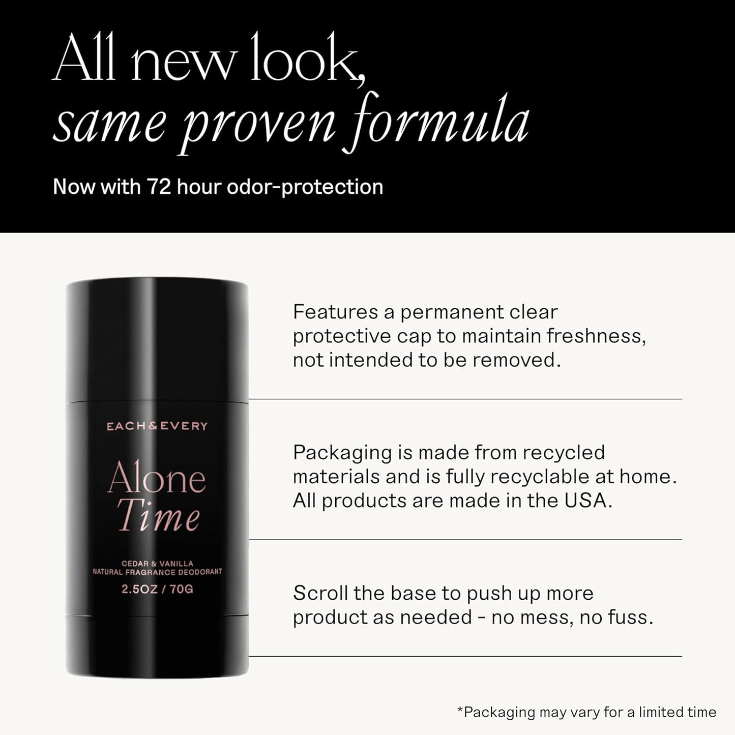 Each & Every Aluminum Free Deodorant for Men & Women, Cedar & Vanilla - All Natural Deodorant for Sensitive Skin, EWG Verified - Clean, Baking Soda Free, Plant-Based Fragrance - 2.5oz, 2 Pack