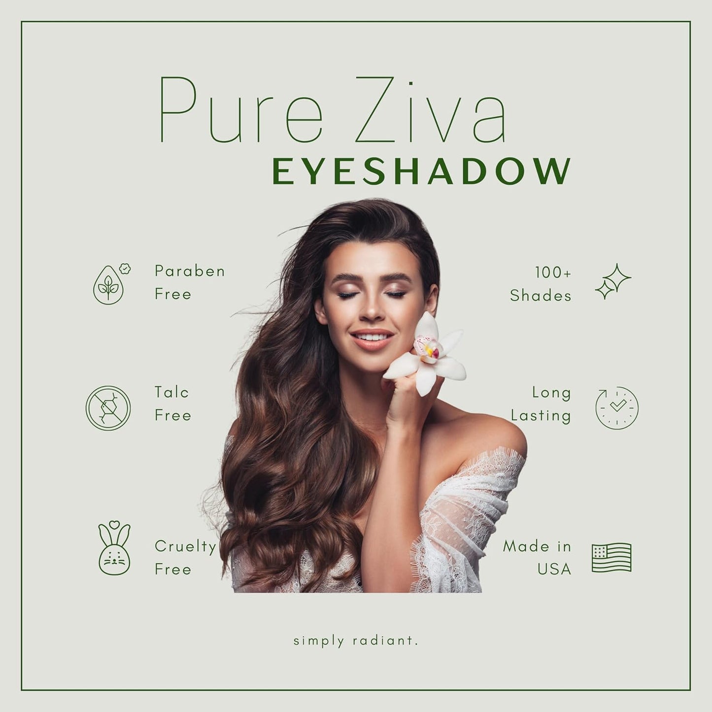 Matte Warm Tone Neutral & Shimmer Highlight Vegan Eyeshadow Palette; Talc, Paraben & Cruelty Free